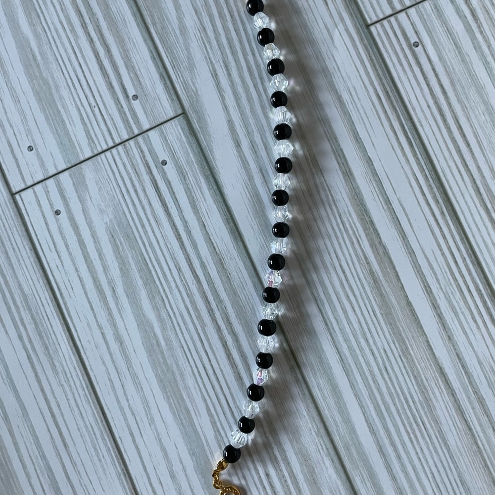 Black and clear bicone bracelet